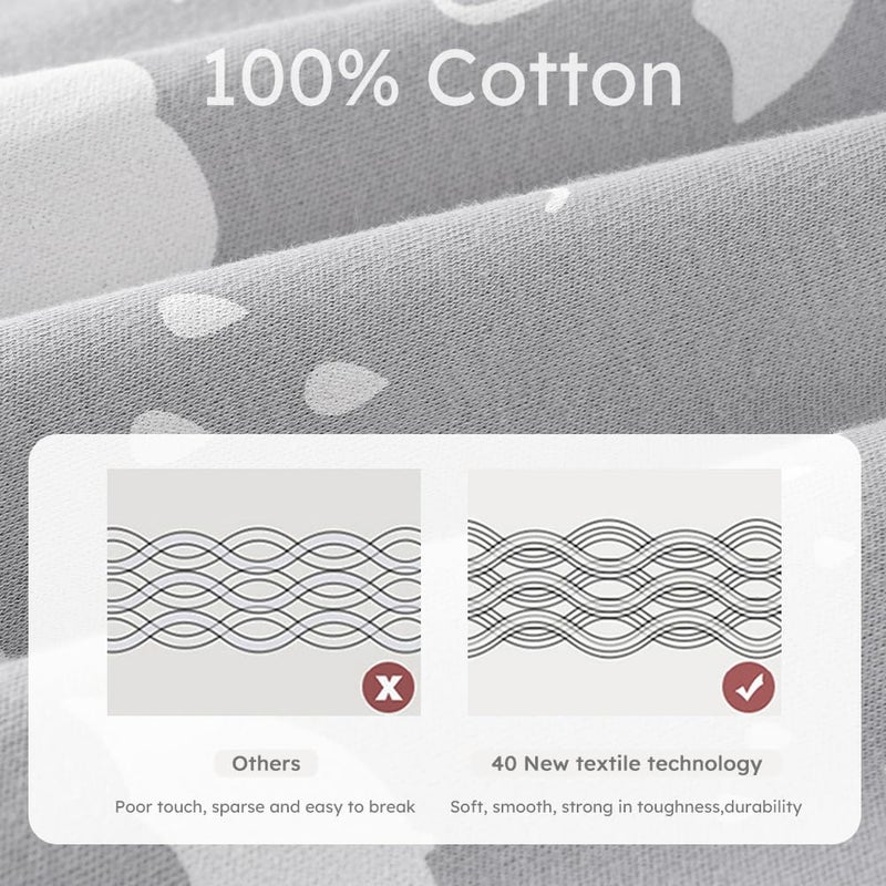 يووفوس كيس نوم للأطفال من Yoofoss، بطانية يمكن ارتداؤها للأطفال من عمر 6 إلى 12 شهرًا، مصنوعة من القطن العضوي بنسبة 100% وسحاب ثنائي الاتجاه TOG 0.5 كيس نوم للأطفال الصغار مكون من 3 عبوات، وأكياس نوم مريحة وخفيفة الوزن - Image 3